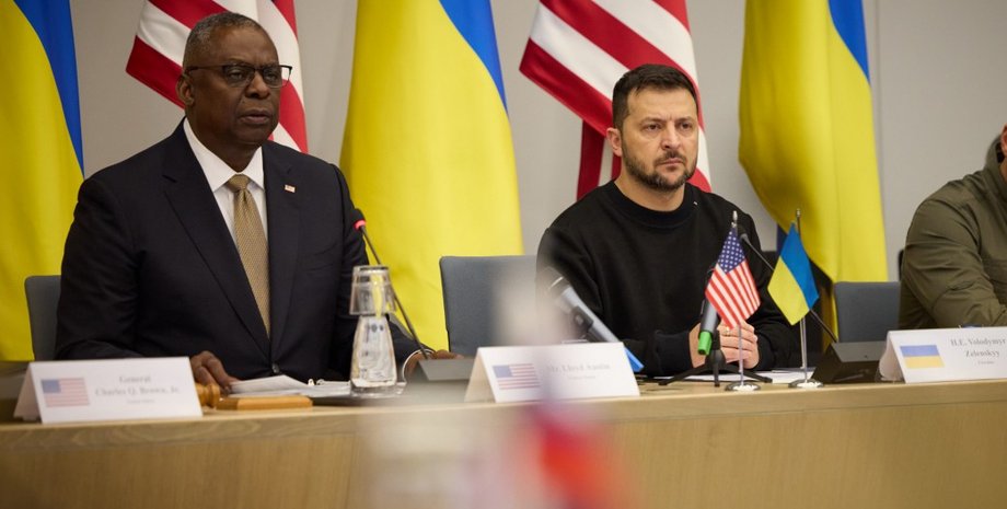 Ллойд Остин, Владимир Зеленский, штаб-квартира НАТО, заседание, Брюссель, Рамштайн