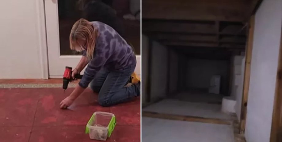 Семья нашла бассейн, бассейн под полом, находка под полом, необычная находка, переезд в новый дом, новый дом, ферма, крытый бассейн