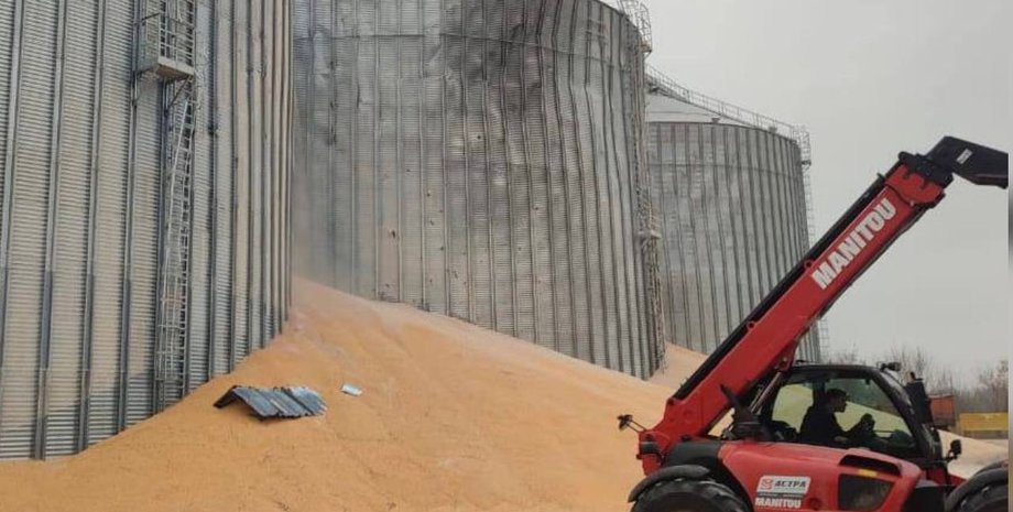 Зернохранилище, Полтавская область, атака, обстрел, война РФ против Украины, российская агрессия