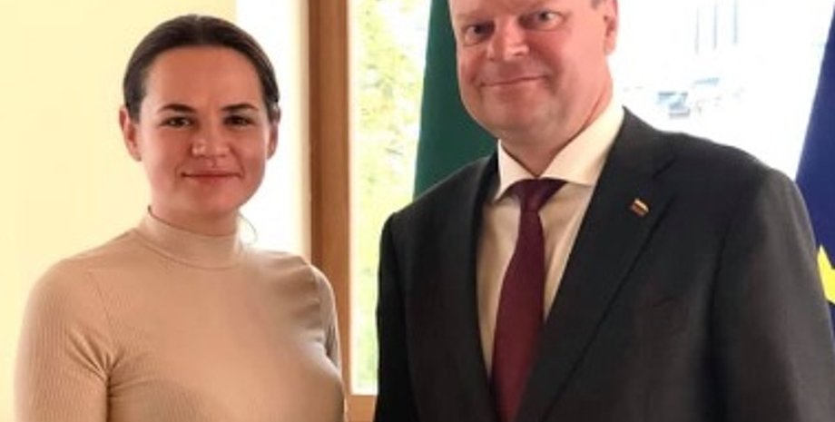 Саулюс Сквернялис и Светлана Тихановская/Фото: facebook.com/Saulius-Skvernelis