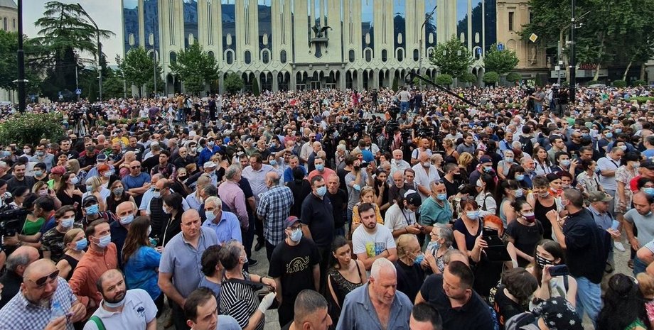 Грузия, Тбилиси, митинг,