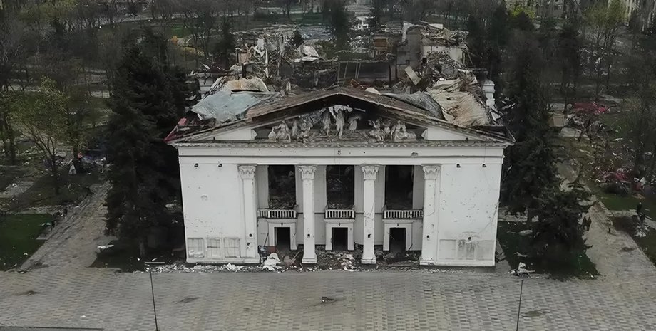 фото рухн драматичного театру в Маріуполі