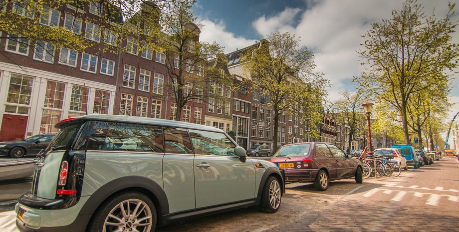 Амстердам, Нидерланды, Транспорт, Авто, Автомобили, Власти, Велосипеды, Парковка, Ограничения, Дороги