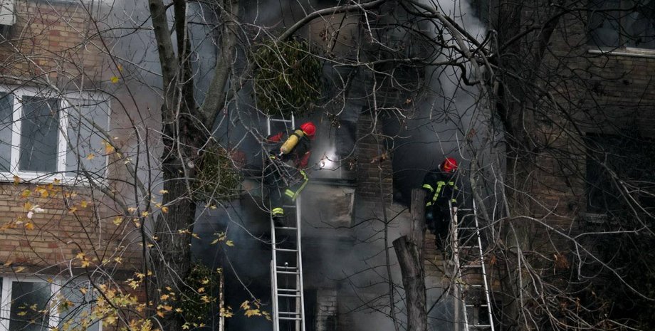 Массированный ракетный удар по Киеву