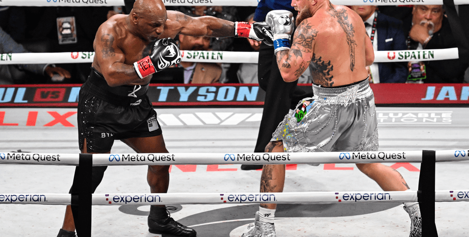 Бій між Майком Тайсоном і Джейком Полом, майк тайсон, джейк пол, бокс