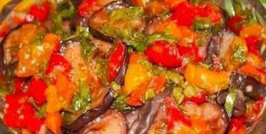 салат из баклажанов с перцем