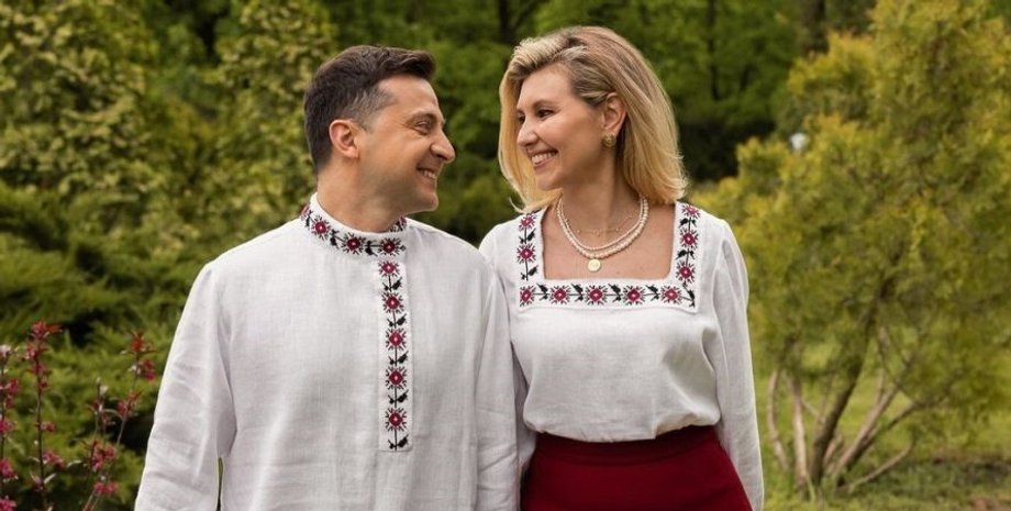 зеленский, владимир зеленский, Олена Зеленська, вишиванка