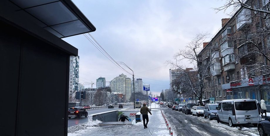 Первый снег в Киеве