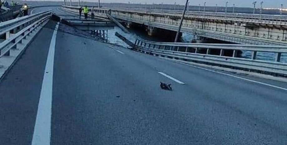 Кримський міст, пошкодження Кримського мосту, проліт Кримського мосту