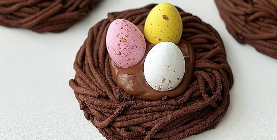 птичьи гнезда, рецепт птичьи гнезда, рецепт, печенье