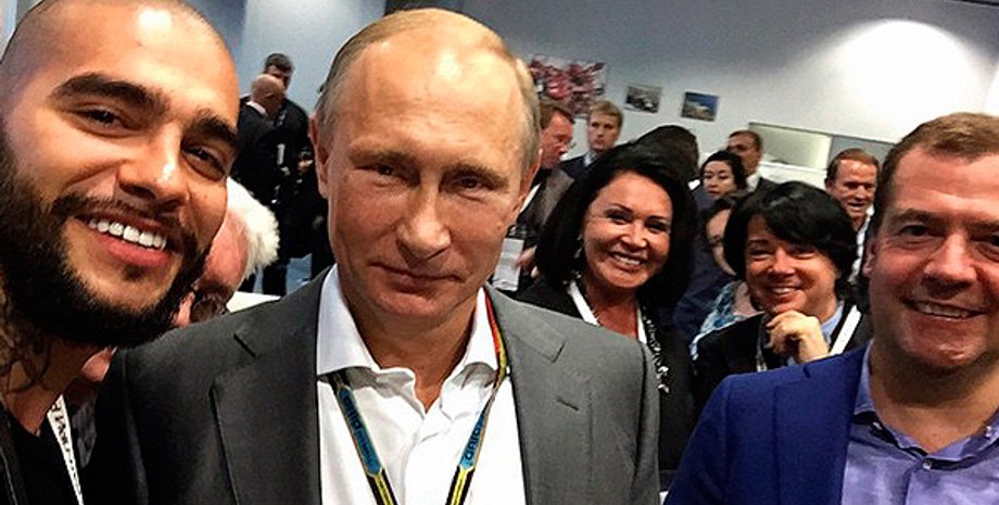 Фото: Тимати, Владимир Путин и Дмитрий Медведев. Фото: instagram.com/timatiofficia