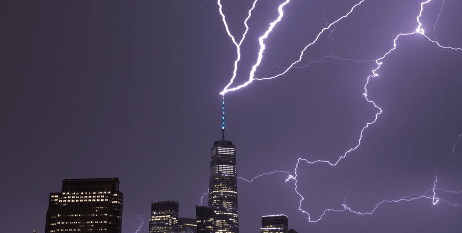 Молния, погода, небо, гроза, Всемирный торговый центр
