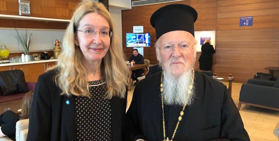 Ульяна Супрун и Вселенский патриарх Варфоломей / Фото: facebook.com/ulanasuprun