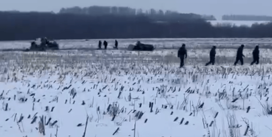 падение Ил-76, авиакатастрофа, видео с места падения Ил-76