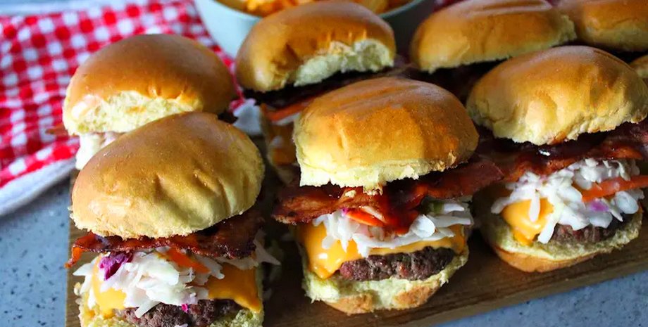 мини-бургеры, бургеры, рецепт