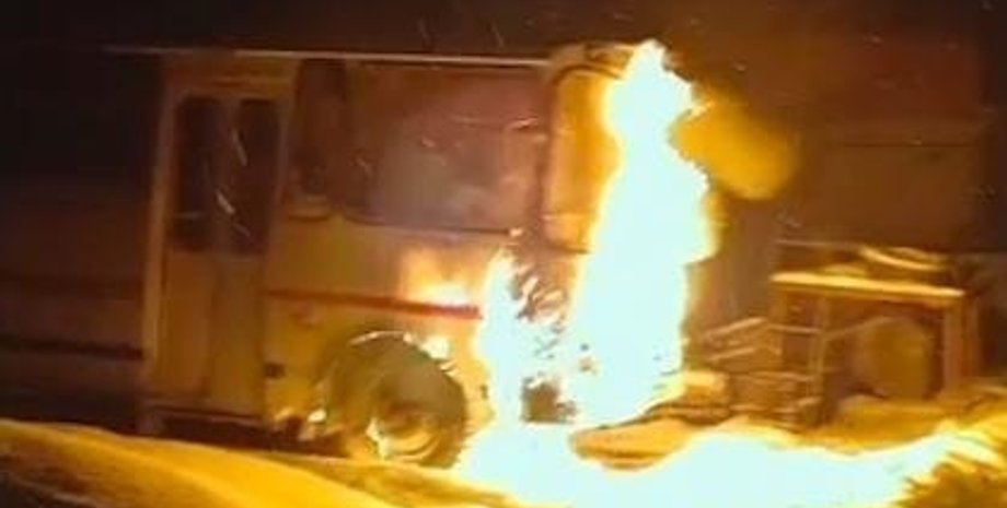 Поджог транспорта в воинской части РФ в Московской области