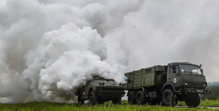 дымовая машина РФ,  постановка дымовой завесы