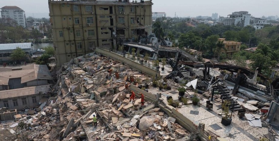 землетрус, М'янма, потужний землетрус, руйнування