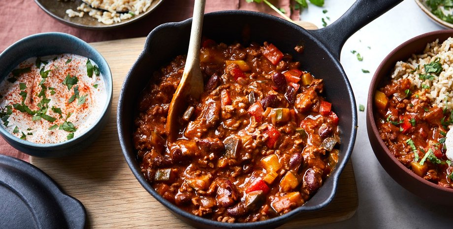 Чили кон карне, американская кухня, чили с говядиной, блюда из фарша