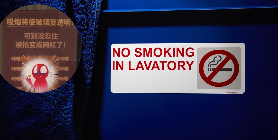 куріння в туалеті табличка