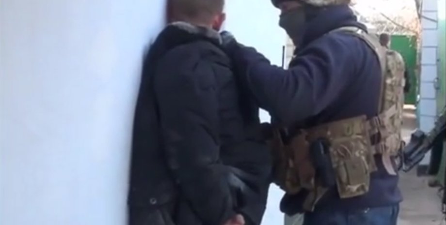 Принтскрин видео с задержания боевиков