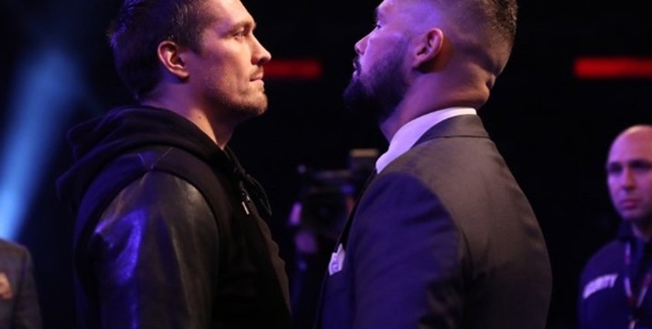 Александр Усик и Тони Беллью / Фото с сайта Корреспондент