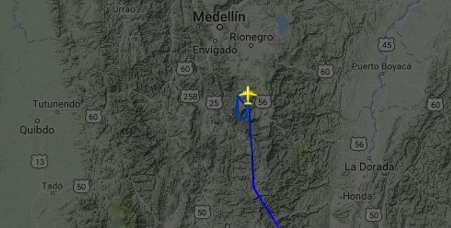 Скриншот: Flightradar24.com