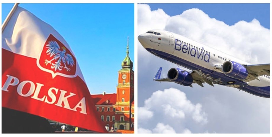 Польша, Белавия, воздушное пространство, санкции