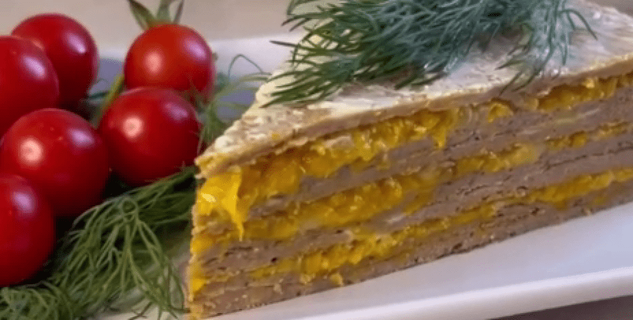 кабачково-печінковий торт кабачково-печінковий торт, рецепт, кабачки рецепти