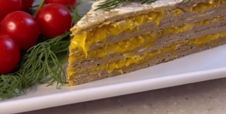 кабачково-печеночный торт, рецепт, кабачки рецепты