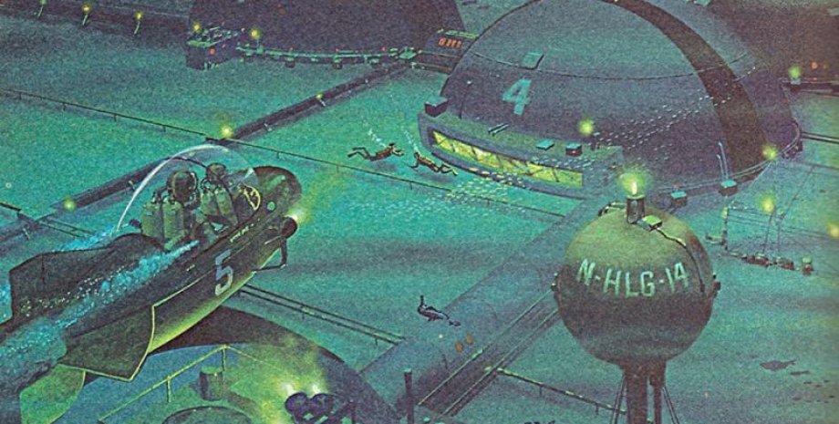 Иллюстрация из книги 1968 года "Исследование глубин: будущее человечества под водой". Novak Archive