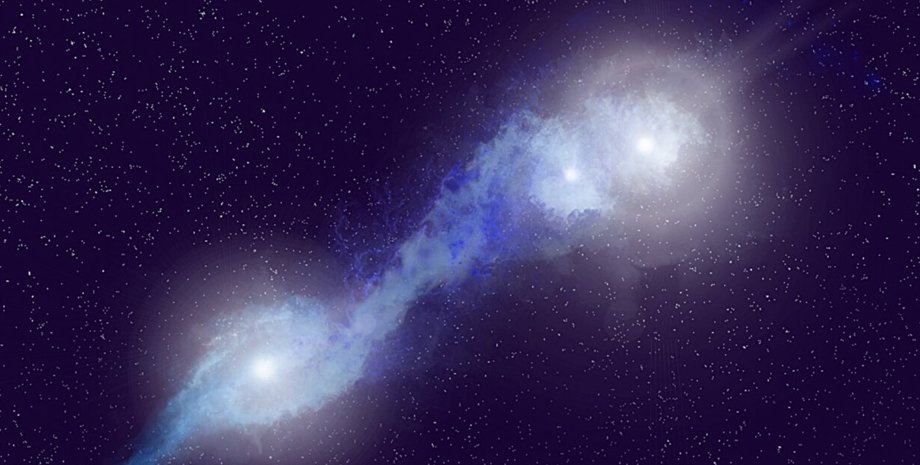 злиття трьох галактик злиття трьох галактик