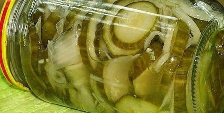 салат из огурцов, консервация