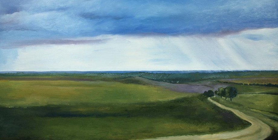 Фото: Анна Ильченко. Художник: Владимир Топал "Дорога в Казаяк", холст, масло