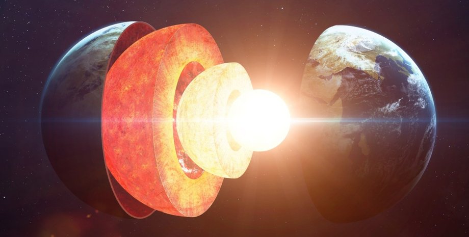 ядро, кора, мантия, Земля, фото