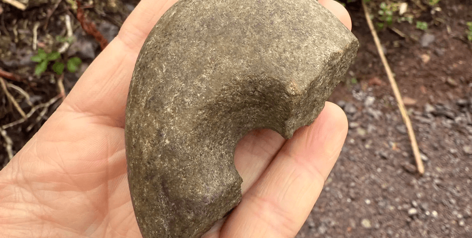 каменный инструмент археологи нашли древний артефакт