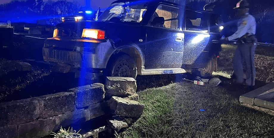 Женщина пыталась сбежать от полиции, погоня, полиция, опаздывала на встречу, вандализм, кладбище, машина, убегала от полиции