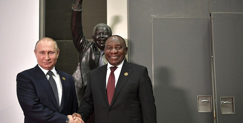 Владимир Путин и Сирил Рамафоса, фото