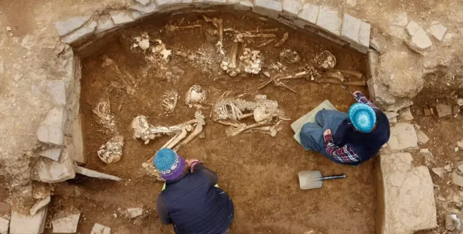 гробница, сооружение, скелеты, останки, останки, захоронение, ученые, исследования, наука, археологи, археология, находка, камера, жизнь, Шотландия