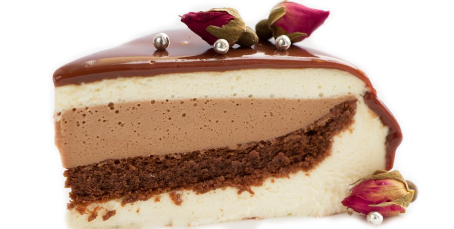 Торт "Три шоколада", шоколадній торт