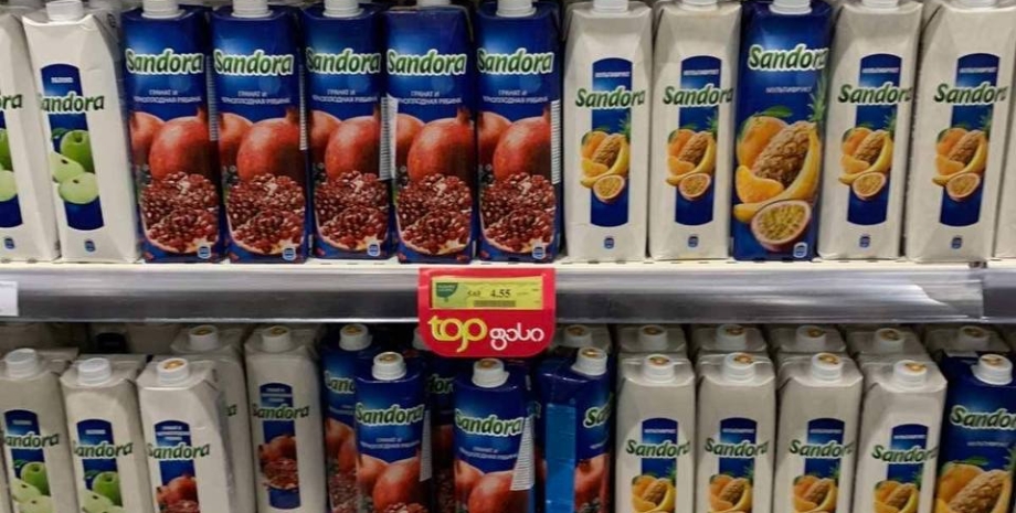 Według mediów produkty słynnych ukraińskich marek soków „Sandora” i „Przedszkole...