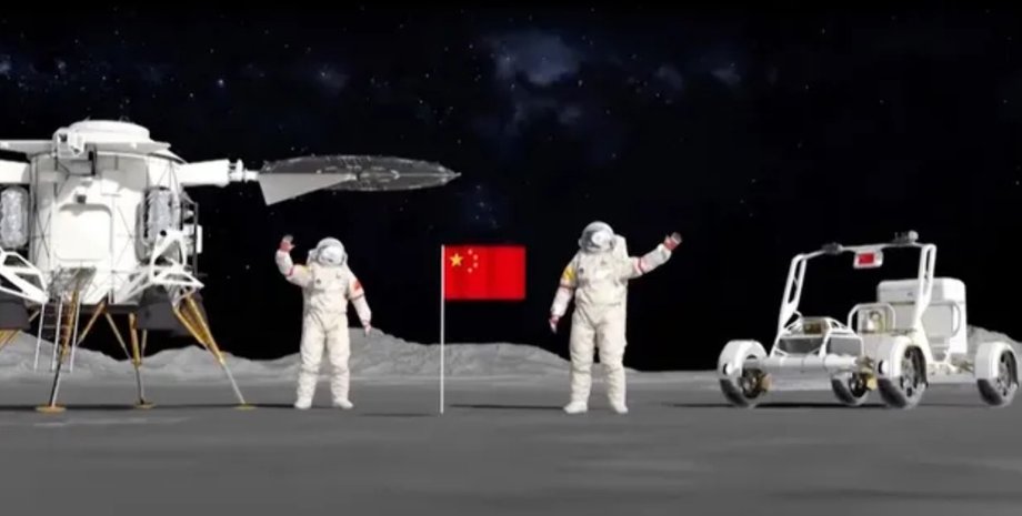 Китай Луна астронавты