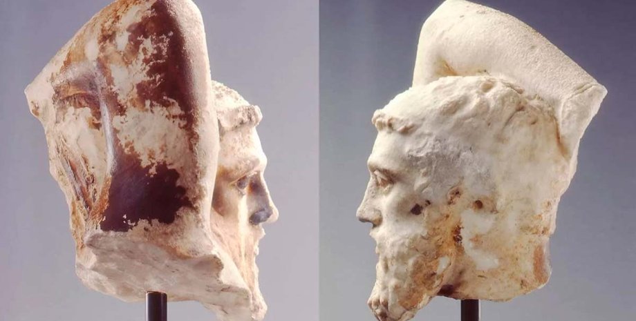 пятно, статуя, Парфенон, Афины, Греция, исследование, вещество, мрамор, ученые, наука, исследование, анализ, музей, кентавр, голова, пленка, фрагмент, оксалат, состав, микроэлементы, биологические вещества, материя, коричневый слой