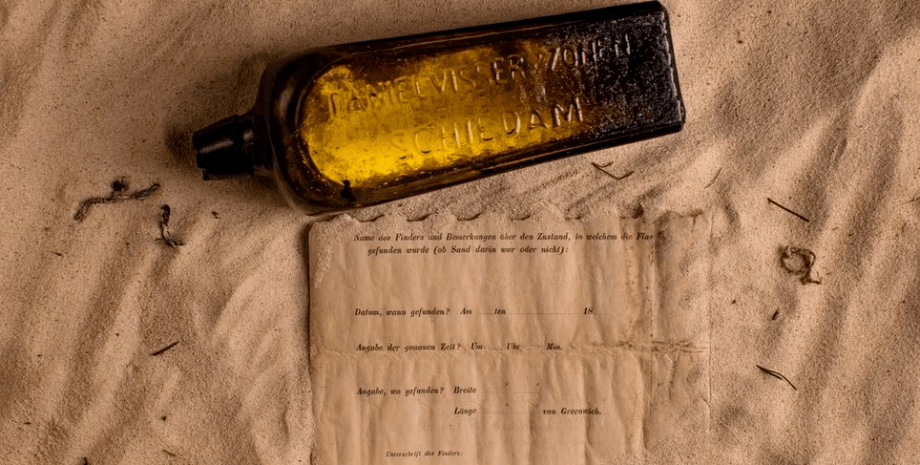 Семья нашла старейшее послание в бутылке, послание, записка, бутылка, письмо, научный эксперимент, рекорд, находка, ученые