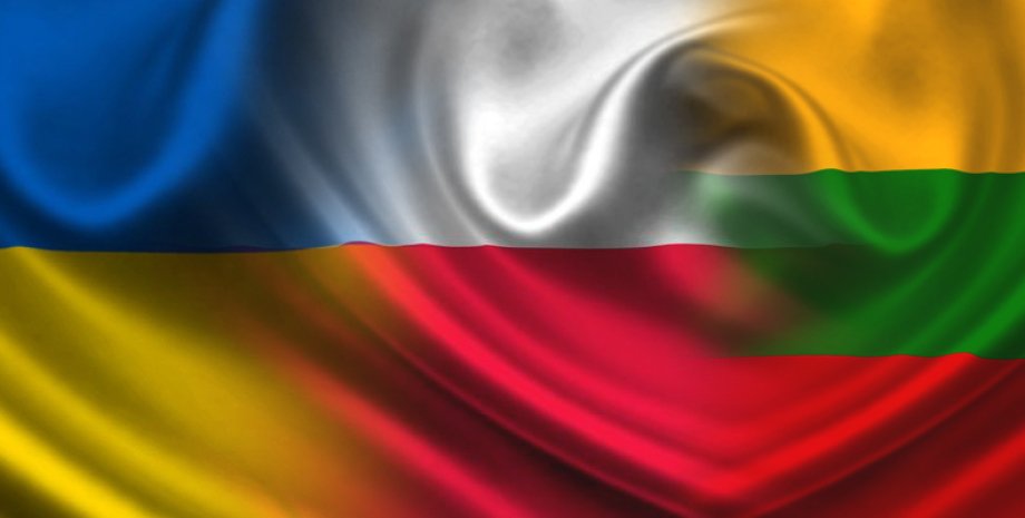 Флаги Украины, Польши и Литвы / Фото: info-news.eu