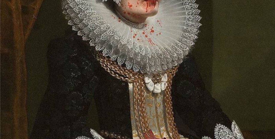 Ева Грин, актриса, портрет, эпоха Возрождения