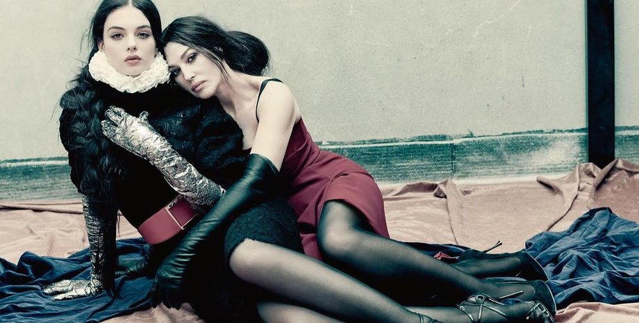 Vogue, моника беллуччи, дева кассель, фотосессия, обложка