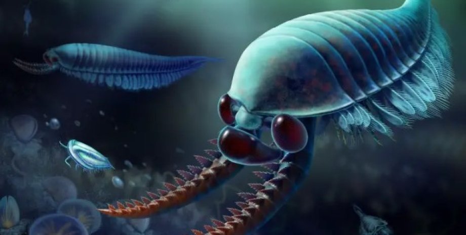 Художественная реконструкция Килинксии килинксия, членистоногое