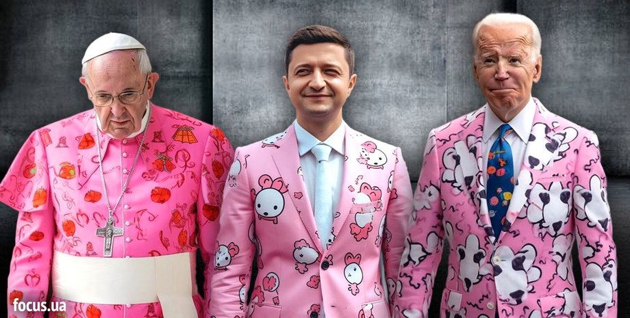 MidJourney, нейросеть, политики в розовом, путин