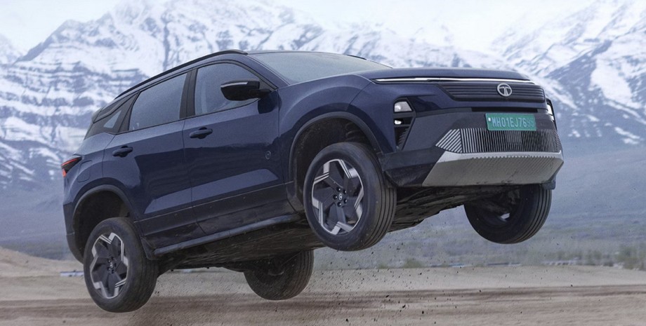 Tata Harrier EV Tata Harrier EV, Tata Harrier, новая Tata Harrier, электромобиль Tata, электромобиль Tata, кроссовер Tata